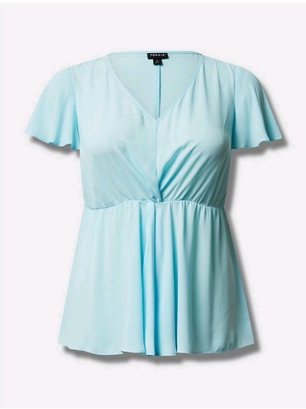 1X • Torrid • Georgette Twist Surplice Flutter Sleeve Blouse